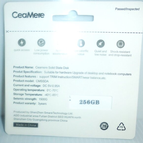 3" x 4" CeaMere SOLID STATE DRIVE CMSSDA 20x FASTER Upgrade HARD DRIVE Hardware - Picture 3 of 5